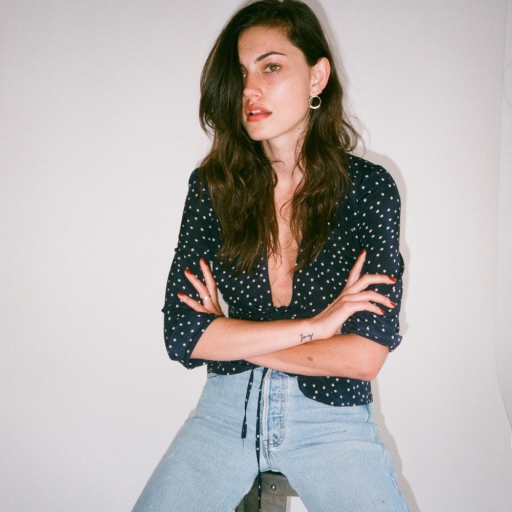Realisation Bianca Top Navy Star size S
